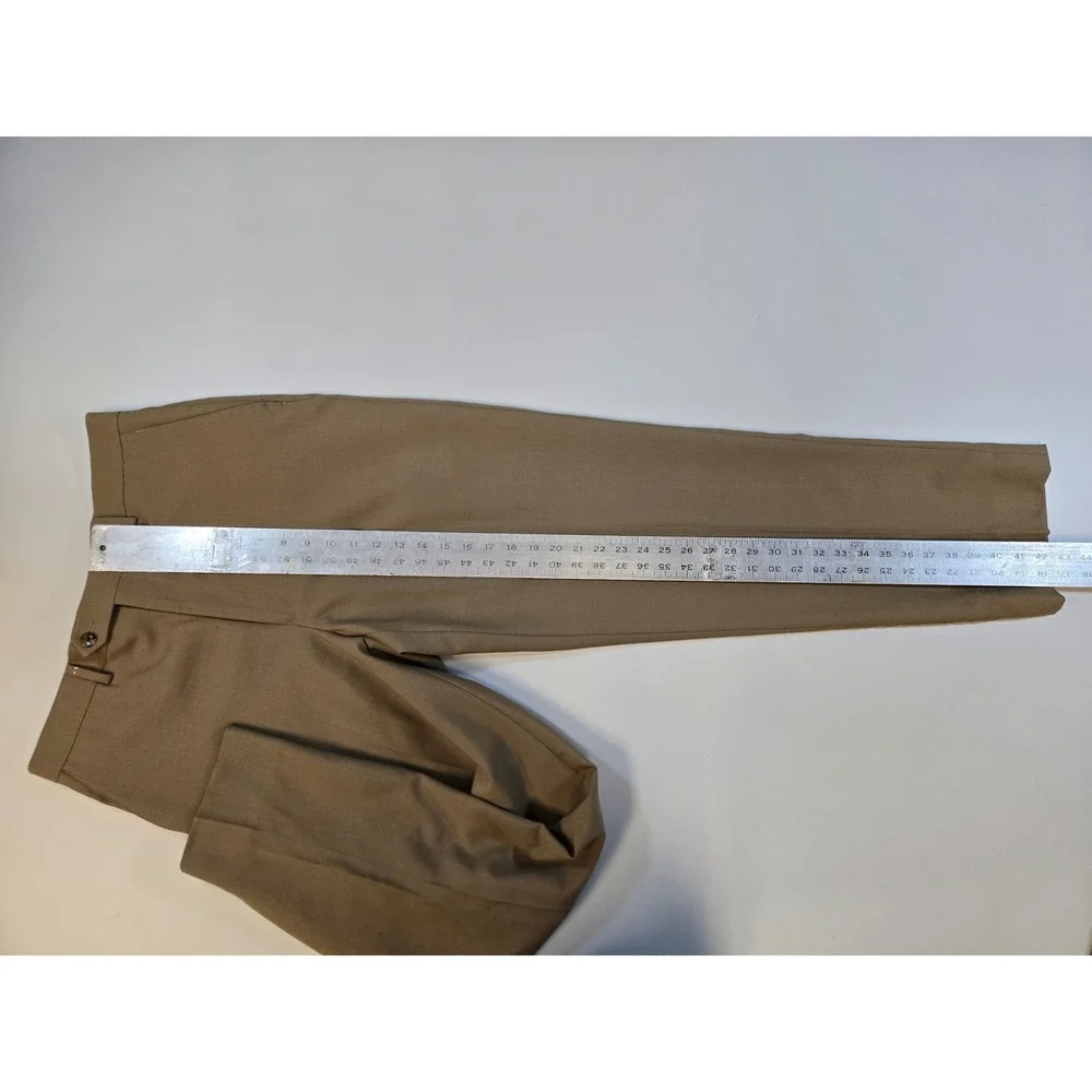 Jos. A. Bank Travelers Mens‎ Tan Wool Tailored Fit Dress Pants 35 Small Holes